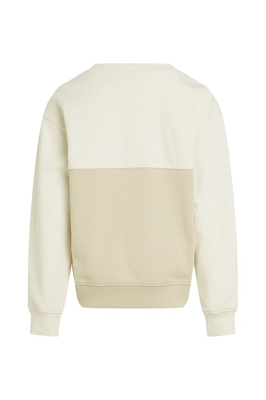 Мальчик Детская хлопковая кофта Calvin Klein Jeans IB0IB02470.128.176.PPYA бежевый