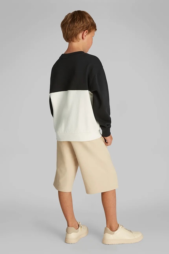 Detská bavlnená mikina Calvin Klein Jeans čierna IB0IB02470.128.176.PPYA