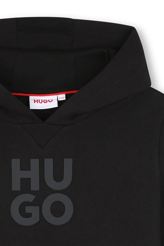 Băieți HUGO hanorac de bumbac pentru copii G00349.102.108 negru