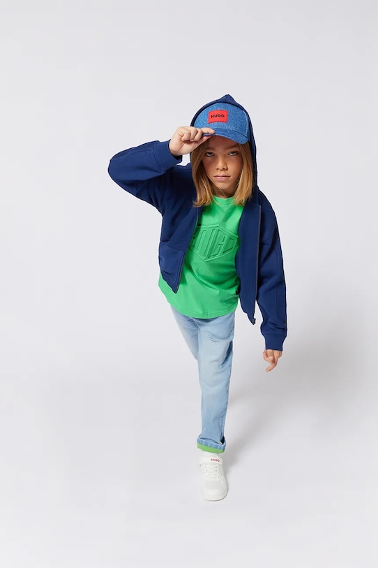 HUGO bluza copii uni bleumarin G00361.162.174