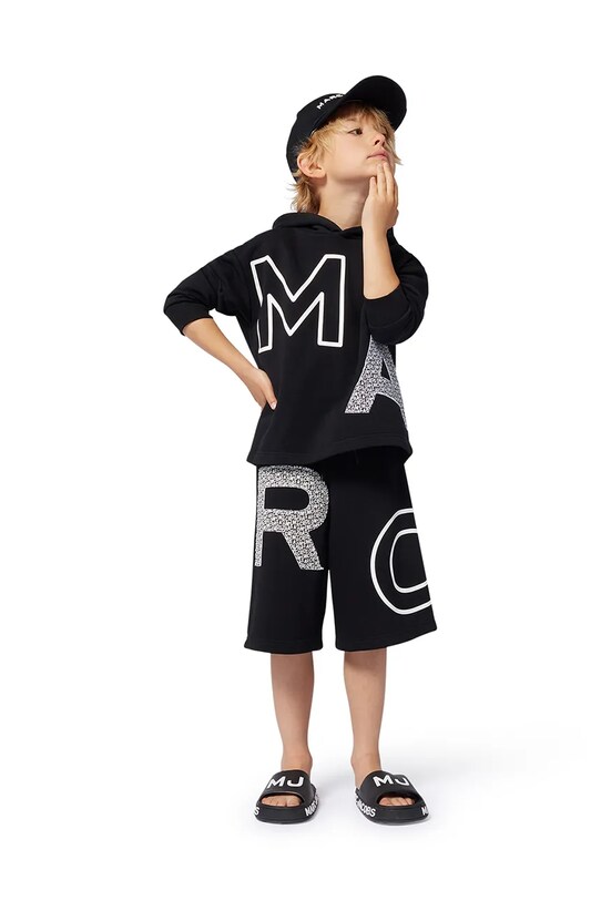 Детски суичър Marc Jacobs с качулка черен W60431.156