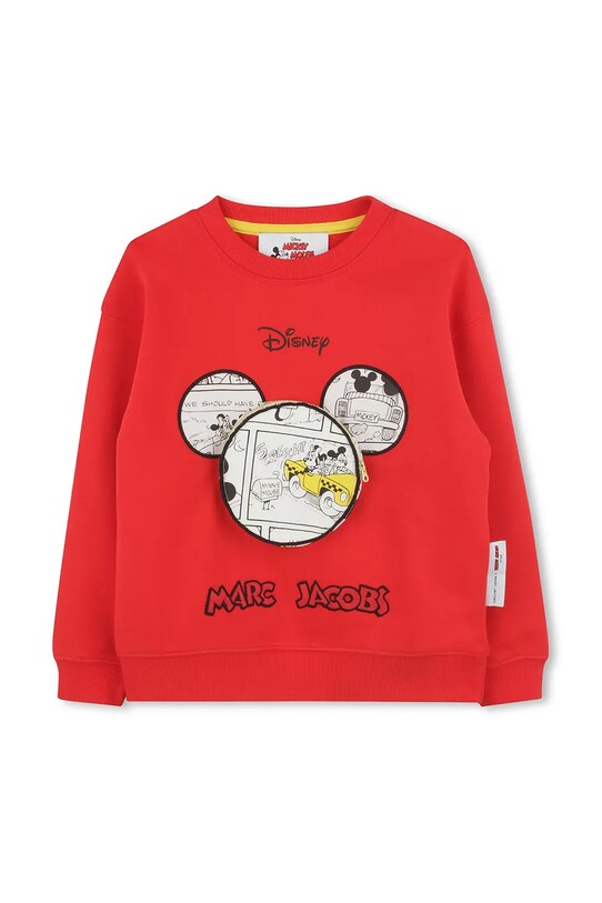 Otroški bombažen pulover Marc Jacobs Brez kapuce rdeča W60549.114.150