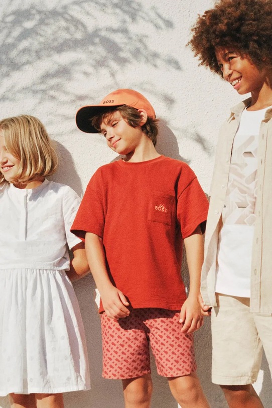 Дитяча бавовняна футболка BOSS J52029.114.150