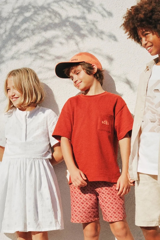 Детская хлопковая футболка BOSS J52029.162.174