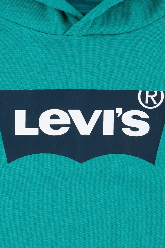 Chlapec Detská mikina Levi's BATWING PULLOVER HOODIE 8EE910 tyrkysová
