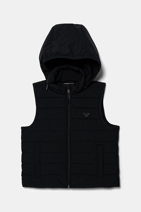 Emporio Armani bezrękawnik puchowy dziecięcy bez kaptura granatowy EB000422.AF14935