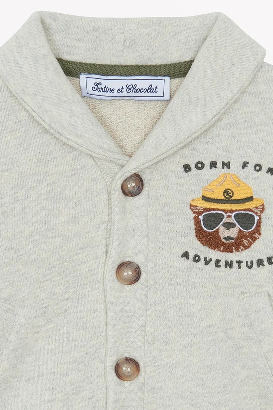 Αγορίστικα Παιδική βαμβακερή μπλούζα Tartine et Chocolat CA17011.104 γκρί