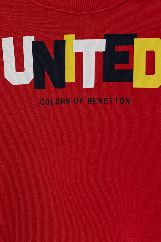 Chlapec Detská bavlnená mikina United Colors of Benetton 3J70G10HW.P.Seasonal červená