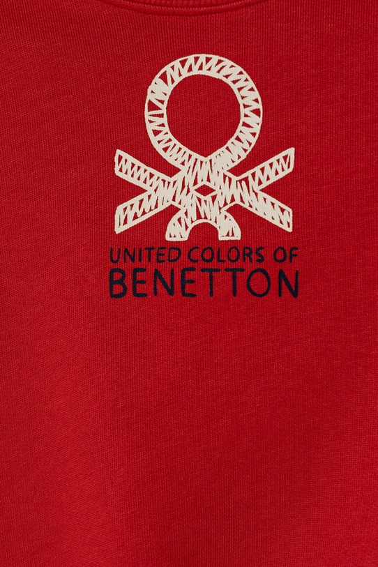 Dečki Otroški bombažen pulover United Colors of Benetton 3J70G10HW.P.Seasonal rdeča