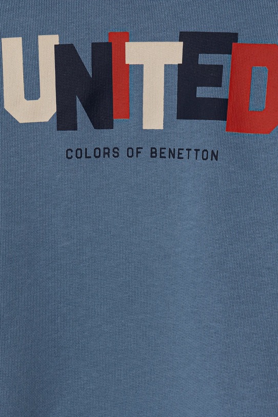 Băieți United Colors of Benetton hanorac de bumbac pentru copii 3J70G10HW.P.Seasonal albastru