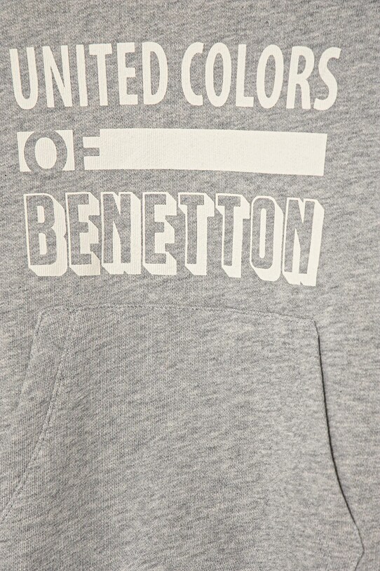 Băieți United Colors of Benetton hanorac de bumbac pentru copii 3J68G2011.P.Seasonal gri