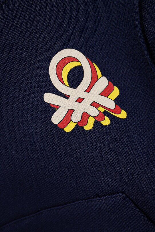 Băieți United Colors of Benetton hanorac de bumbac pentru copii 3J68G2011.P.Seasonal bleumarin