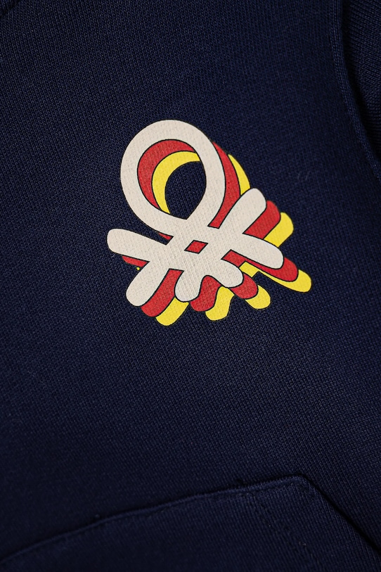 Хлопчик Дитяча бавовняна кофта United Colors of Benetton 3J68G2011.P.Seasonal темно-синій