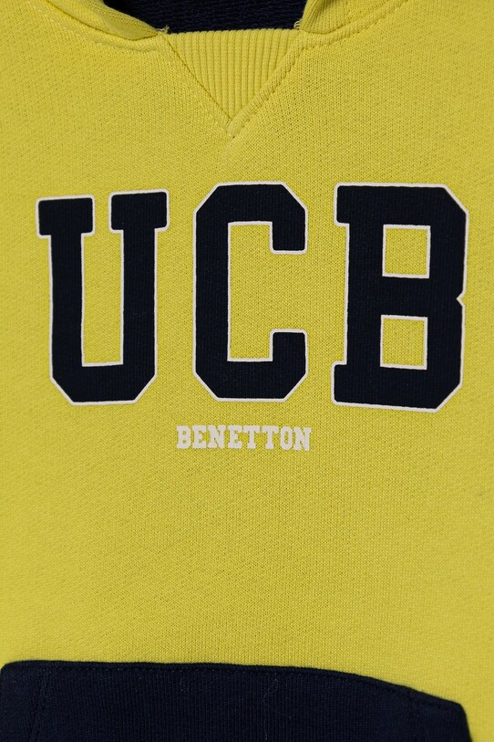 Хлопчик Дитяча бавовняна кофта United Colors of Benetton 3J68G2011.P.Seasonal зелений