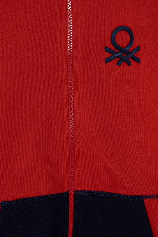 Băieți United Colors of Benetton hanorac de bumbac pentru copii 3J68C501B.G.Season.PPYA rosu