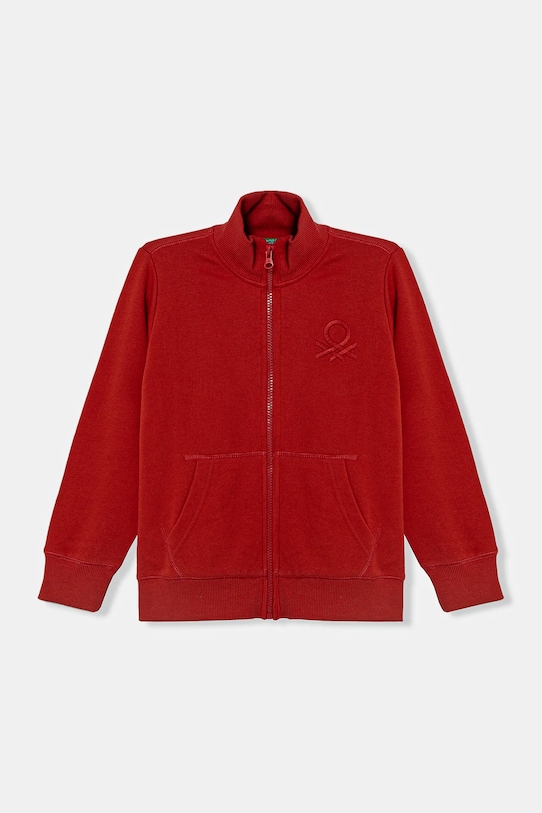 United Colors of Benetton hanorac de bumbac pentru copii imprimeu rosu 3J68C501B.G.Season.PPYA