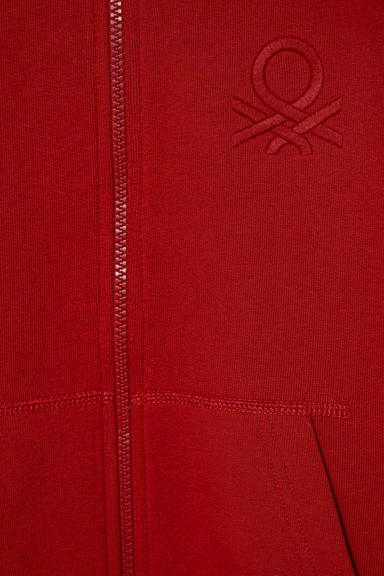 Băieți United Colors of Benetton hanorac de bumbac pentru copii 3J68C501B.G.Season.PPYA rosu