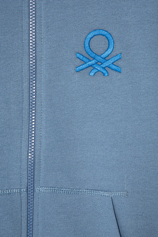 Мальчик Детская хлопковая кофта United Colors of Benetton 3J68C501B.G.Season.PPYA голубой