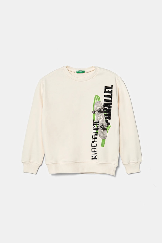 United Colors of Benetton hanorac de bumbac pentru copii print bej 3UNIC10O3.G.Seasonal