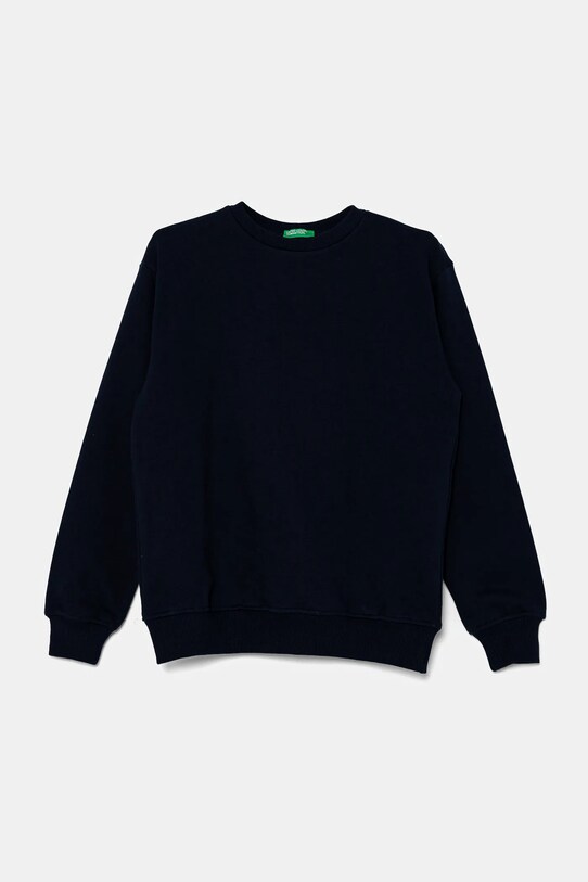 Dětská bavlněná mikina United Colors of Benetton bez kapuce námořnická modř 3UNIC10O3.G.Seasonal
