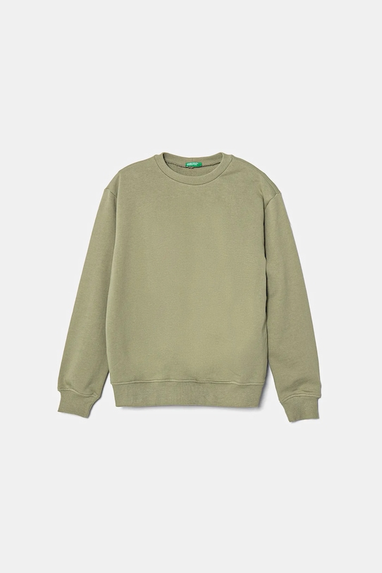 United Colors of Benetton hanorac de bumbac pentru copii 3UNIC10O3.G.Seasonal verde SS25