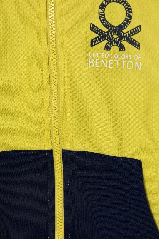 Fiú United Colors of Benetton gyerek melegítőfelső pamutból 3J70G503M.P.Seasonal sárga