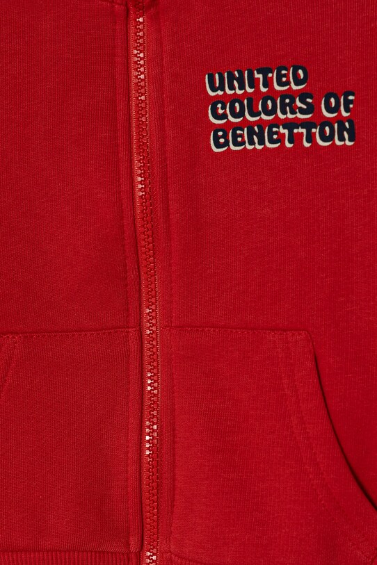 Băieți United Colors of Benetton hanorac de bumbac pentru copii 3J70G503M.P.Seasonal rosu