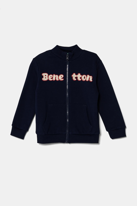 United Colors of Benetton hanorac de bumbac pentru copii print bleumarin 3J70G503M.P.Seasonal
