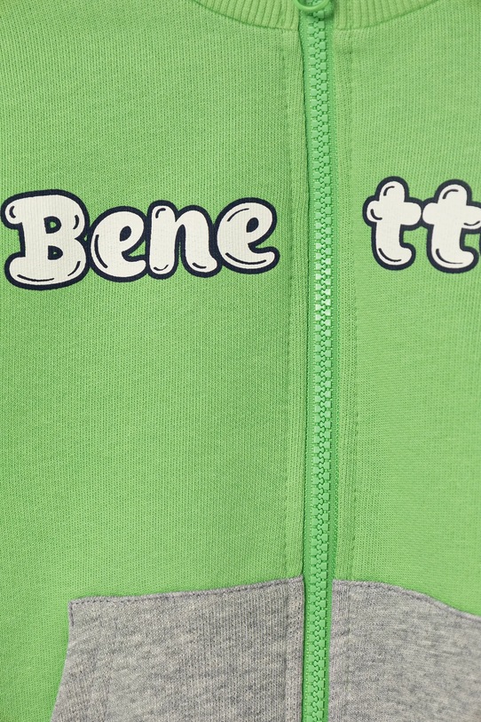 Băieți United Colors of Benetton hanorac de bumbac pentru copii 3J70G503M.P.Seasonal verde