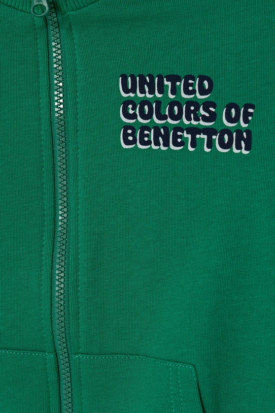 Băieți United Colors of Benetton hanorac de bumbac pentru copii 3J70G503M.P.Seasonal verde