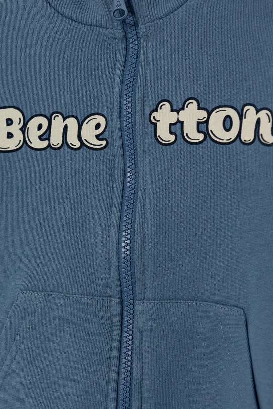 Хлопчик Дитяча бавовняна кофта United Colors of Benetton 3J70G503M.P.Seasonal блакитний