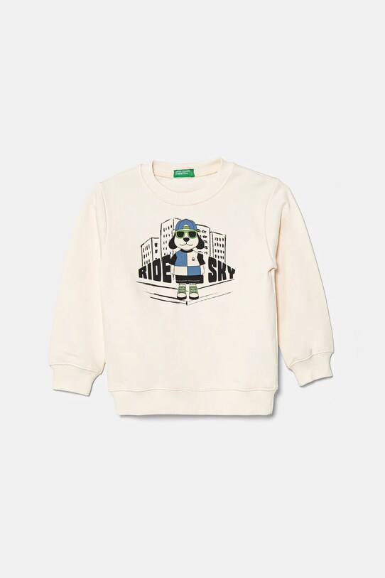 Дитяча бавовняна кофта United Colors of Benetton бавовна бежевий 3UNIG10II.P.Seasonal