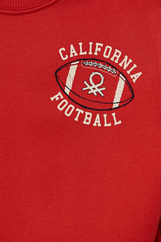 Băieți United Colors of Benetton hanorac de bumbac pentru copii 3UNIG10II.P.Seasonal rosu