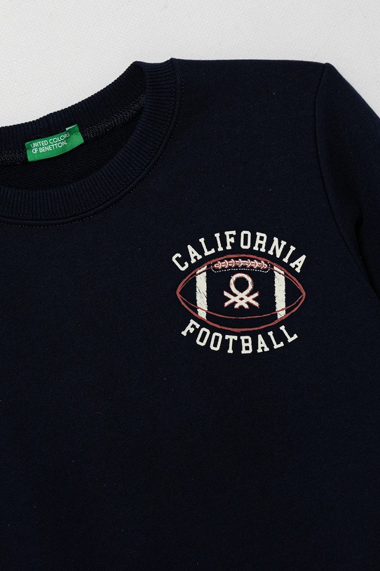 Мальчик Детская хлопковая кофта United Colors of Benetton 3UNIG10II.P.Seasonal тёмно-синий