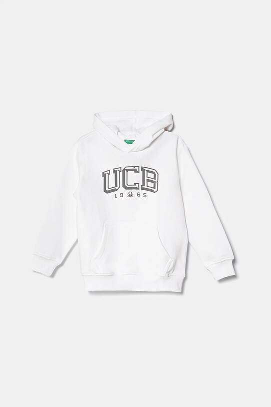 United Colors of Benetton hanorac de bumbac pentru copii print alb 3UNIC204R.G.Seasonal