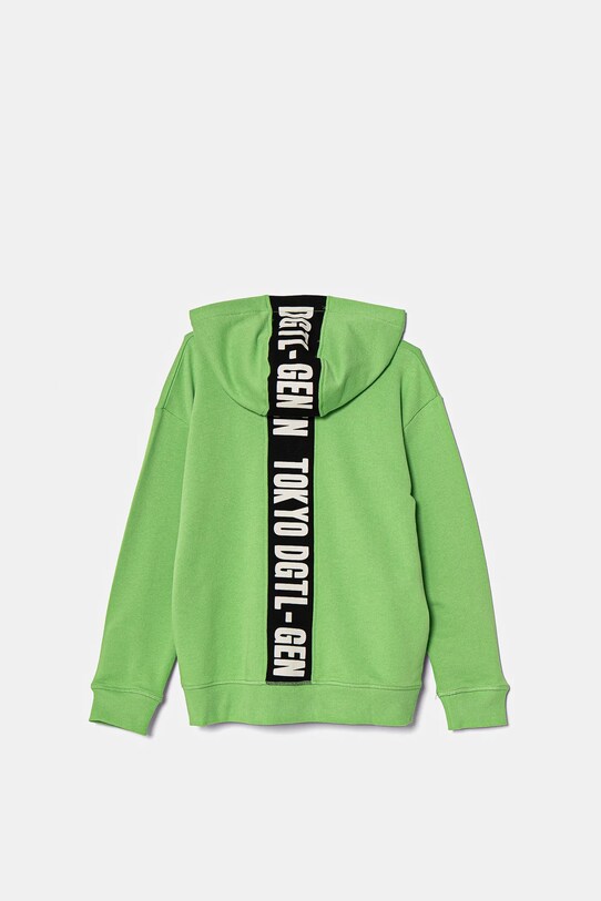Детская хлопковая кофта United Colors of Benetton 3J68C204I.G.Seasonal зелёный SS25