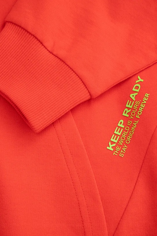 Coccodrillo bluza bawełniana dziecięca czerwony WC5132401VBA