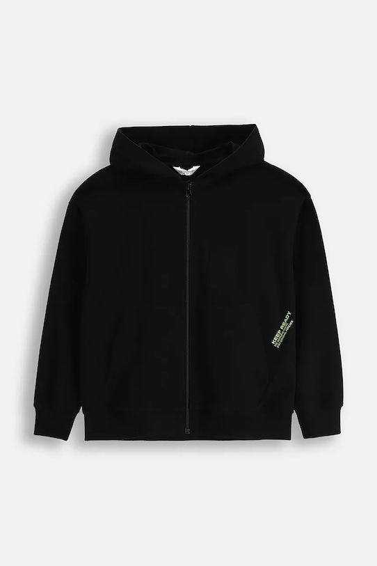 Dječja pamučna dukserica Coccodrillo pamuk crna WC5132401VBA