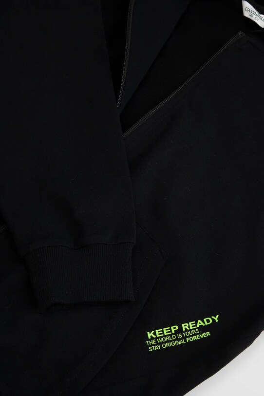 Dječja pamučna dukserica Coccodrillo crna WC5132401VBA