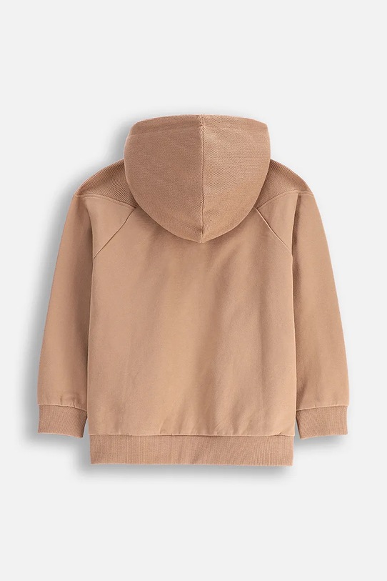 Coccodrillo bluza bawełniana dziecięca WC5132402MBK brązowy SS25