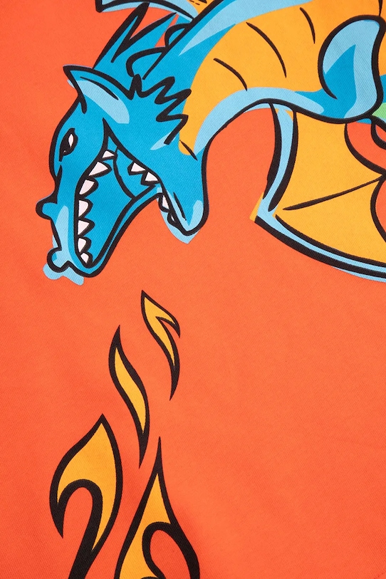 Coccodrillo bluza bawełniana dziecięca pomarańczowy WC5143101DBK