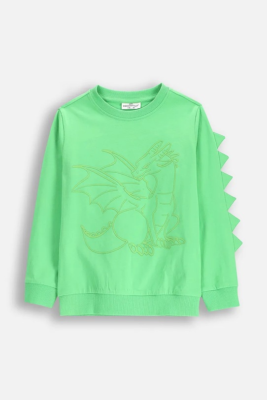Bavlnená mikina Coccodrillo bavlna zelená WC5143102DBK