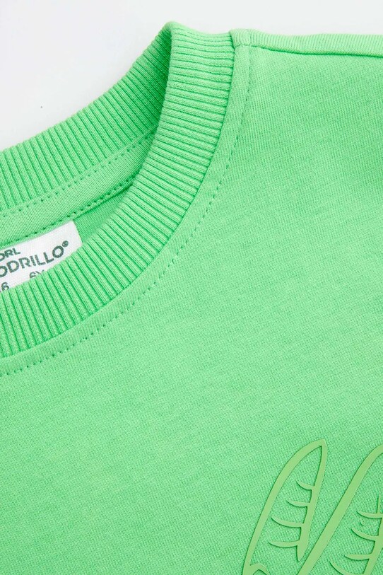 Chlapec Bavlnená mikina Coccodrillo WC5143102DBK zelená