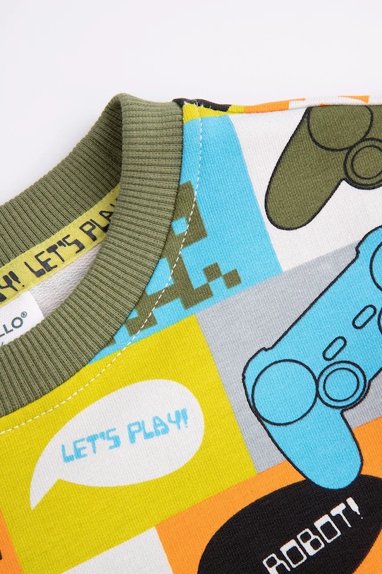 Fiú Coccodrillo gyerek melegítőfelső pamutból WC5132101GBK többszínű