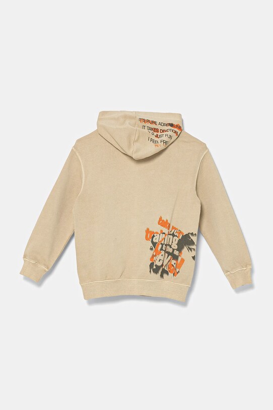 United Colors of Benetton felpa in cotone bambino/a 3WITC204G.G.Seasonal beige SS25