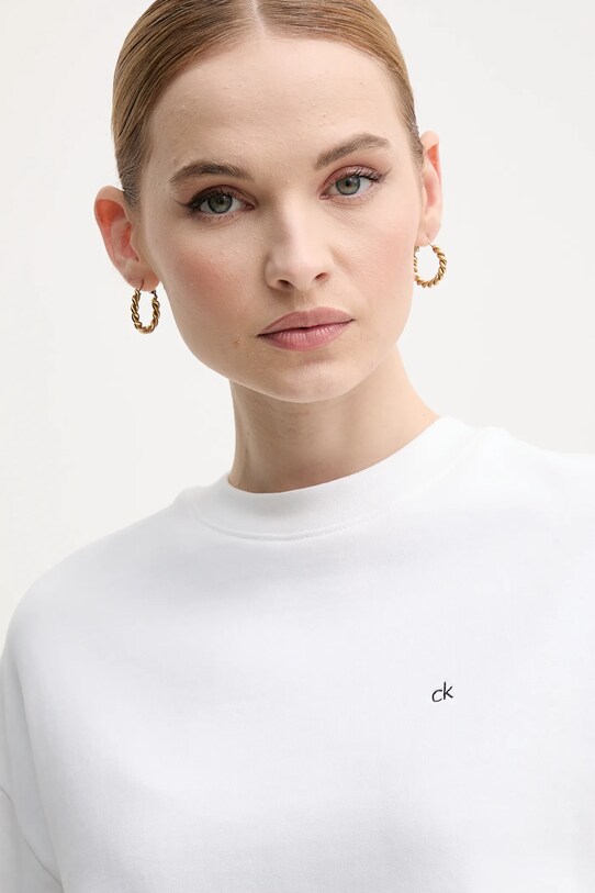 Calvin Klein hanorac de bumbac alb K20K208092