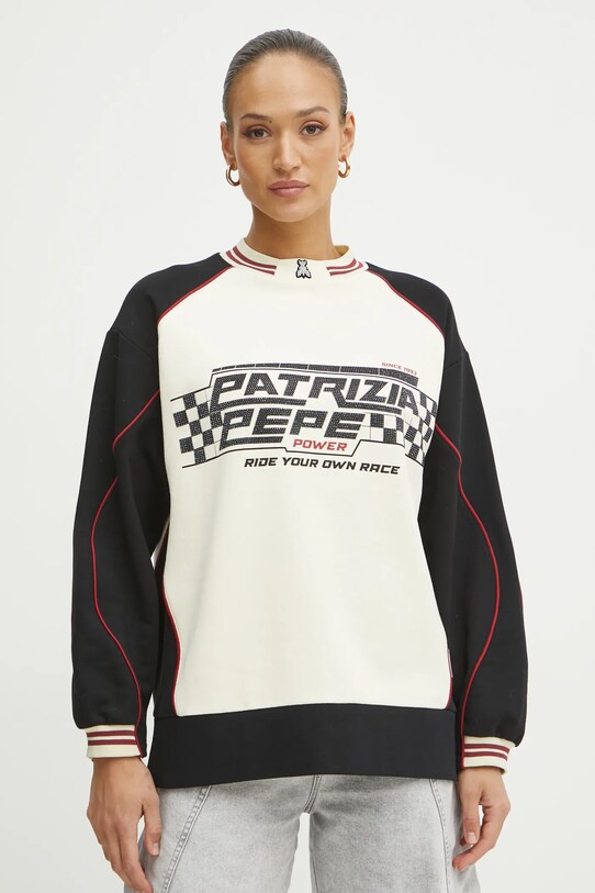Хлопковая кофта Patrizia Pepe хлопок бежевый 8M1672.J079