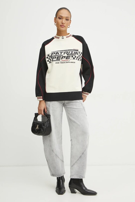 Хлопковая кофта Patrizia Pepe 8M1672.J079 бежевый SS25
