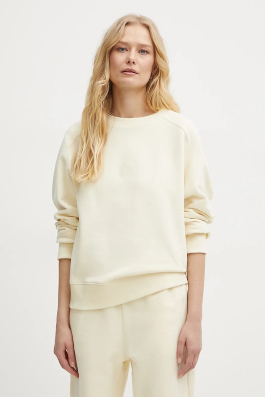 Patrizia Pepe bluza bawełniana aplikacja beżowy 8M1675.J079