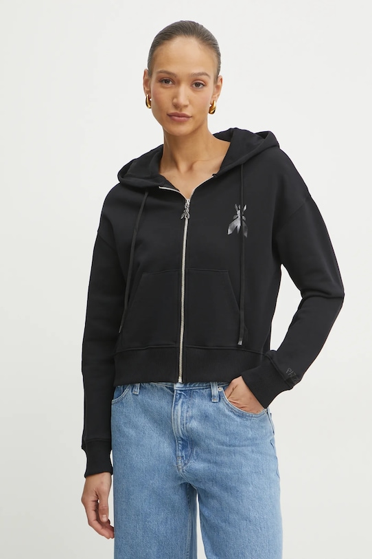 Patrizia Pepe bluza bawełniana bawełna czarny 8M1699.J079